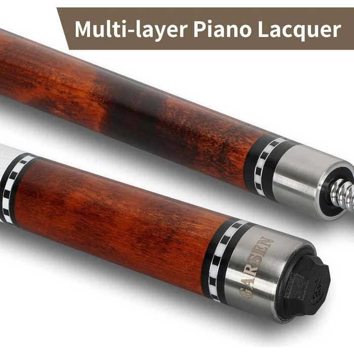 Більярдний кий GARSEN, 147.3 см, комплект з 4 шт, акорн-коричневий