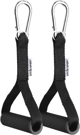 Набір аксесуарів для тренажерів KYLIN SPORT: гумки, ручки, карабіни, фітнес-петлі, ручки для турніків (чорний силікон)