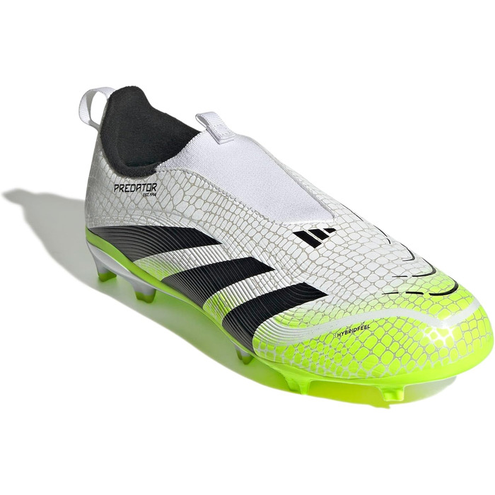 Дитячі футбольні бутси adidas Predator League Laceless для твердого поля, розмір 35.5 EU, кольори: Cloud White, Core Black, Lucid Lemon