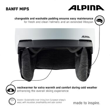 ALPINA Banff MIPS — легкий лижний та сноуборд шолом з індивідуальним налаштуванням, посилений захист від ударів, оптимальна вентиляція