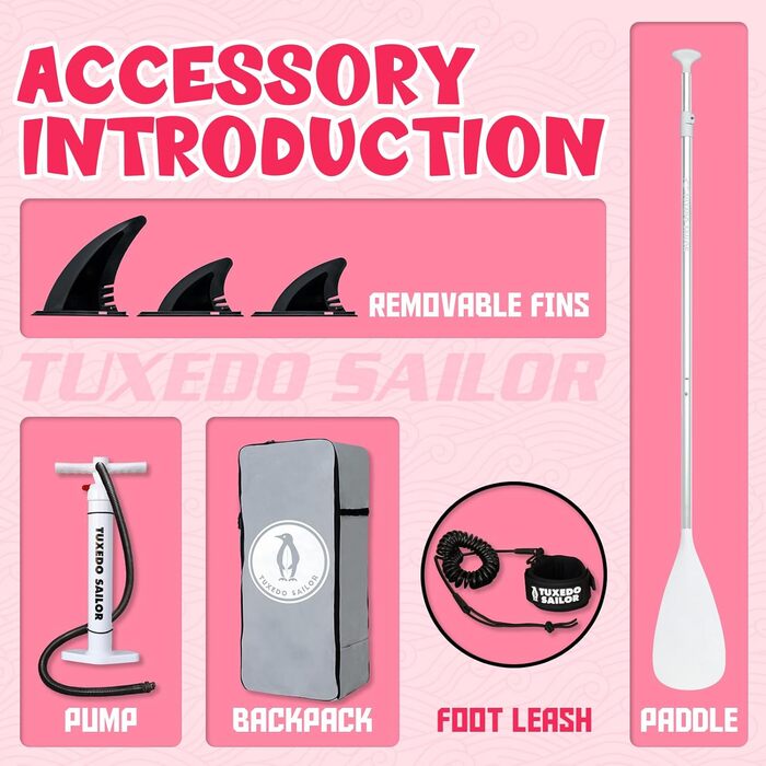 SUP дошка надувна Tuxedo Sailor 320 см з аксесуарами для дорослих, для початківців та досвідчених
