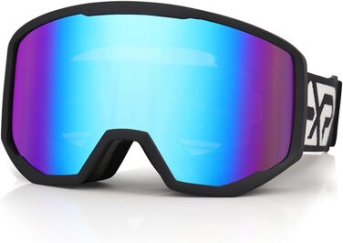 Скі-маска EXP VISION для жінок та чоловіків: сноуборд маска, захист 100% UV, проти запотівання, для носіння з окулярами (блакитна)