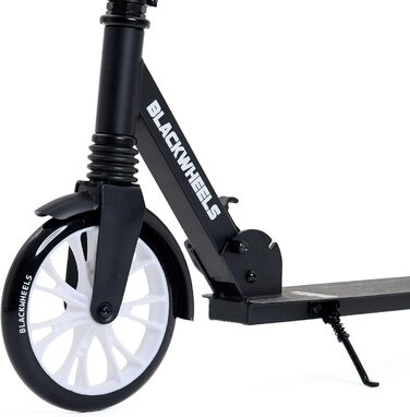 Самокат міський BLACKWHEELS Zoom City-Scooter 200мм, алюмінієвий, з амортизатором, складаний, регульований кермо, чорно-білий