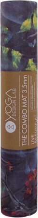 Йога-мат Yoga Design Lab Combo Jungle Harmony 3.5 мм, нековзкий, натуральний каучук, рушник 2-в-1, з ременем для перенесення, для інтенсивних тренувань