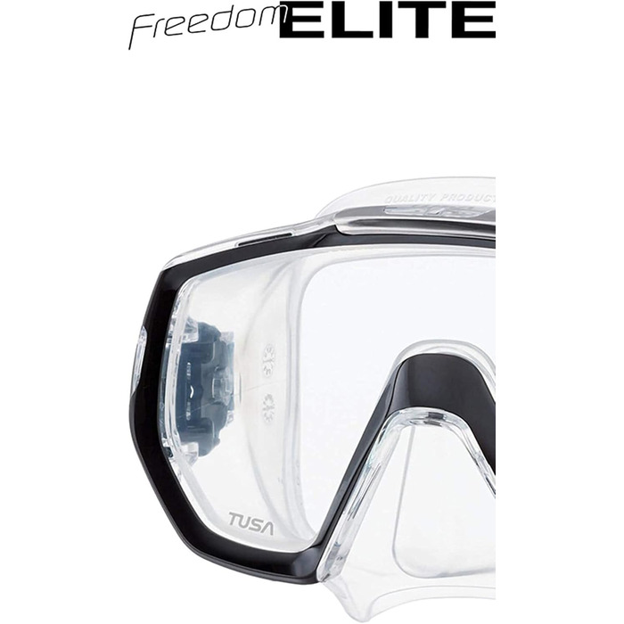 Маска для дайвінгу та снорклінгу Tusa Freedom Elite для дорослих, чорна/зелена
