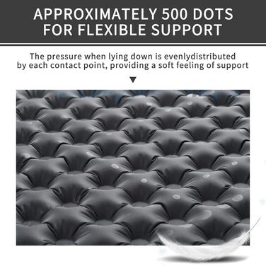 Naturehike Ultraleichte Isomatte: самонадувна килимок для кемпінгу, трекінгу та альпінізму. Чорний, прямокутний, стандартний розмір.