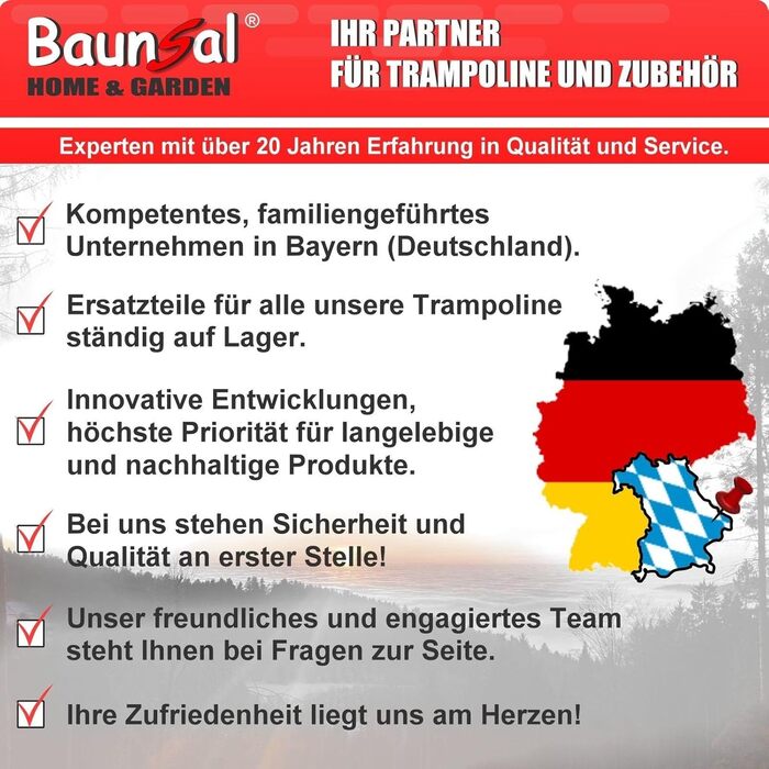 Трамплін для дітей на відкритому повітрі (діаметр 427 см, червоний) – повний комплект, ігровий майданчик для саду
