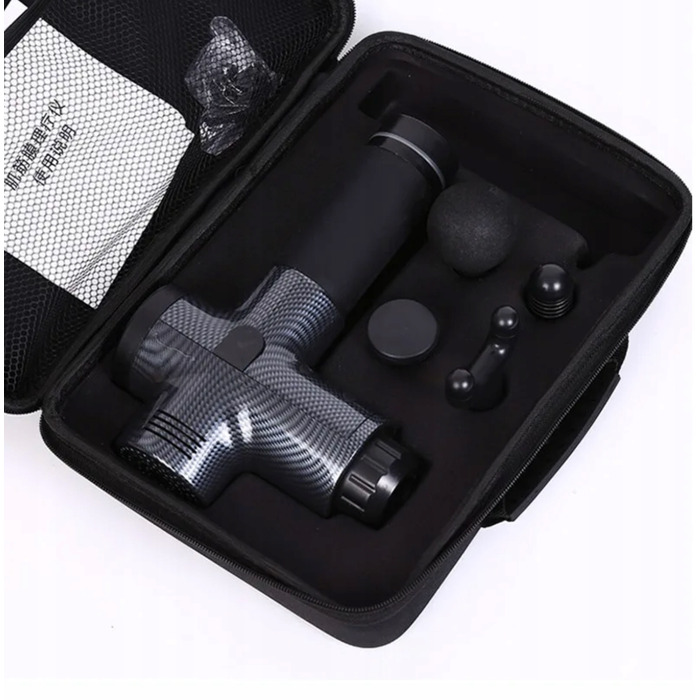 Перкусійний масажер для тіла, Massage Gun — Карбоновий