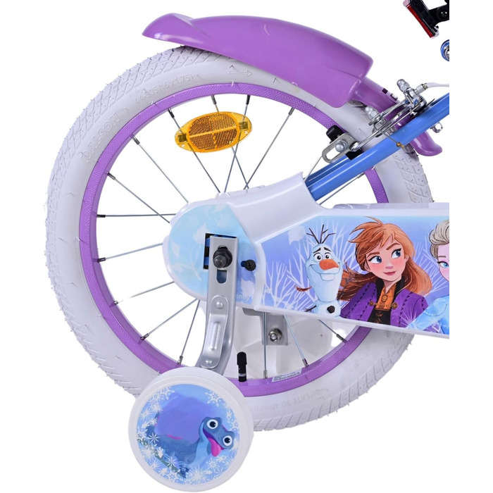 Дитячий велосипед Volare Disney Frozen 2 16 дюймів, синьо-фіолетовий, безпечний та стильний
