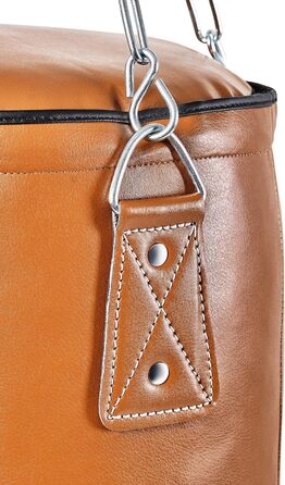 Боксерський мішок Bad Company Retro з міцною сталевою ланцюгом, з екошкіри, наповнена/ненаповнена, 80/100/120/150/180 x 35 см - Колір: Коричневий 100 x 35 см (порожня)