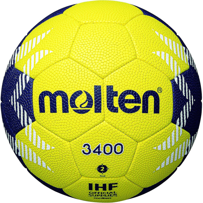 Гандбольний м'яч Molten HA3400-YN IHF, топ тренувальний, жовто-синій