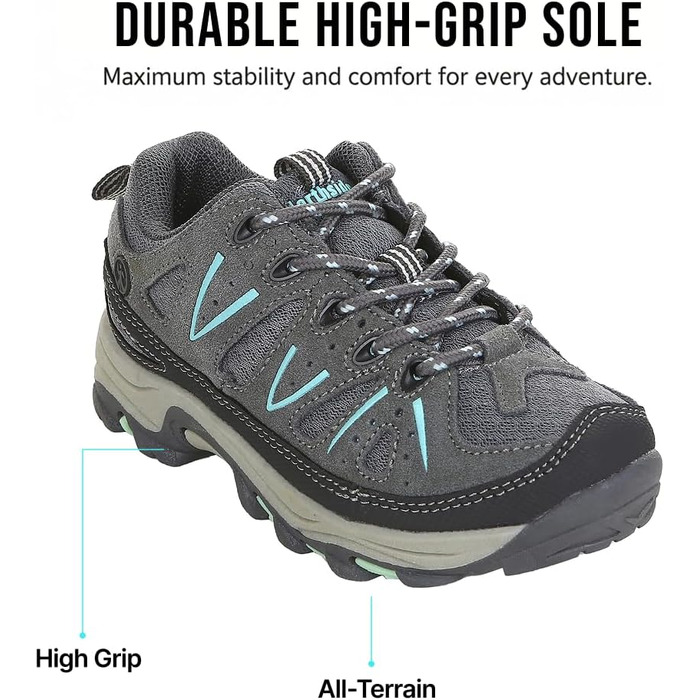 Дитячі трекінгові черевики Northside Cheyenne Jr для малюків (4-8 років) 32 EU сірий/аква