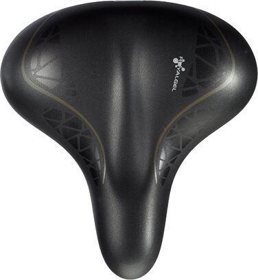 Велосипедне сідло Selle Royal Touren City, гель, еластомери, шкіряна структура, чорне