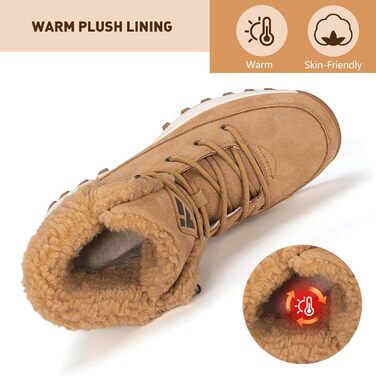 Чобітки жіночі зимові Mishansha, утеплені, неслизькі, розмір 36-42 (колір: коричневий, 40 EU)