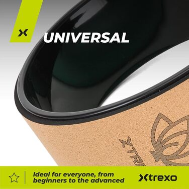 Йога-кілочок XTREXO Naturkork 32 см - коричневий, з екологічного корку, з пінополіуретаном, для розтяжки