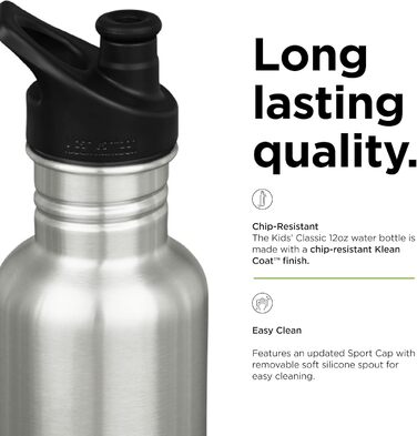 Термобутилка Klean Kanteen з нержавіючої сталі, 500 мл, універсальна, срібляста