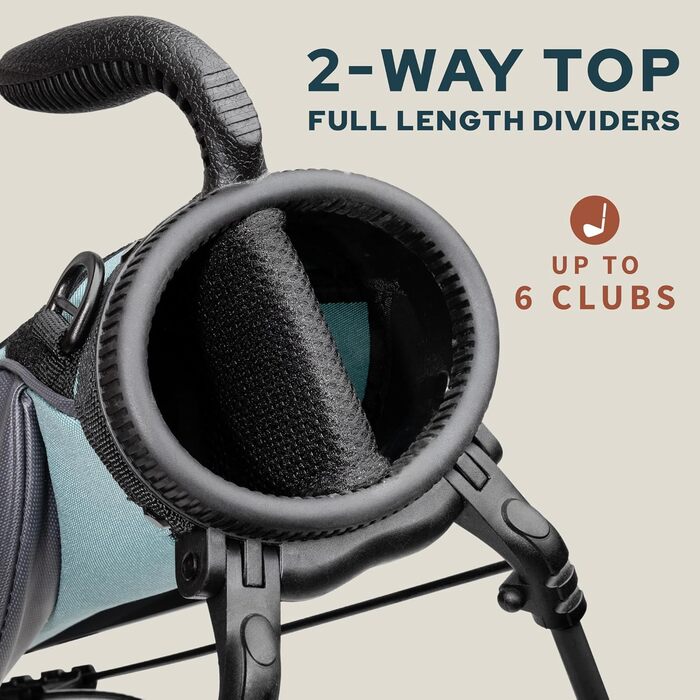 Гольф сумка Sunday Loma: легка сумка з ременем та стійкою – ідеальна для поля, Par 3 та Executive курсів