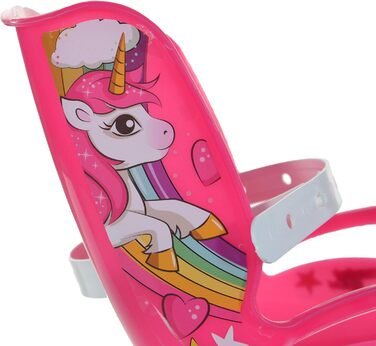 Дитячий велосипед Einhorn для дівчаток, 16 дюймів, з додатковими колесами, сидінням для ляльки та кошиком – Оригінальний дитячий велосипед-єдиноріг, подарунок для дівчинки