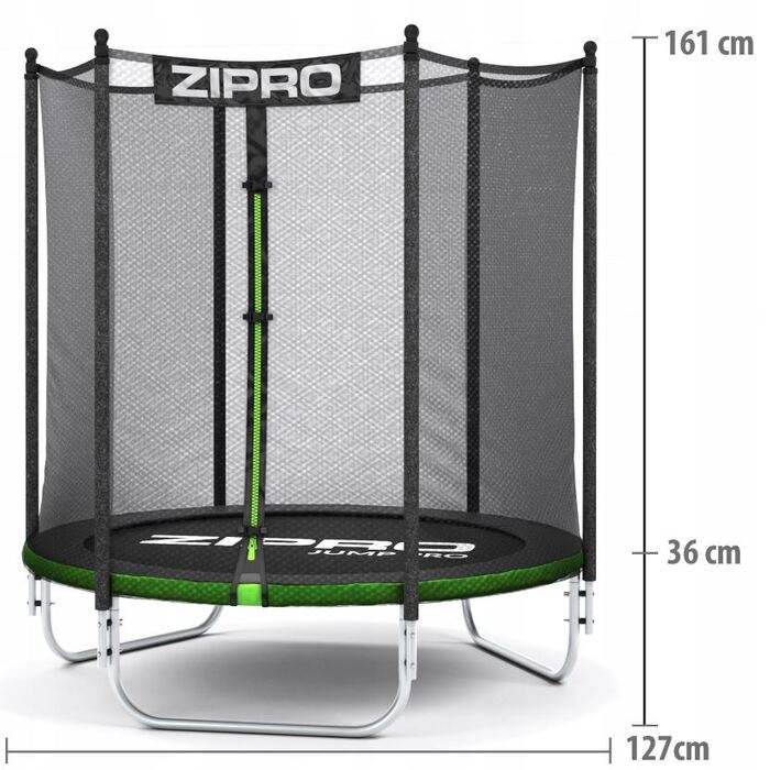 Дитячий садовий батут із зовнішньою захисною сіткою 127 см (4FT) — Zipro