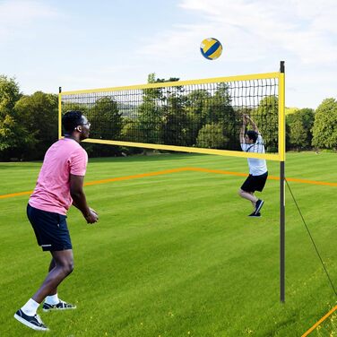 Волейбольна сітка LIFEZEAL для басейну: портативна, з регулюванням висоти, жовта