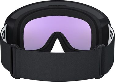 Гірськолижна та сноуборд маска POC Fovea з повним UV-захистом, антифог-покриттям, для будь-якої погоди, чорна Uranium/блакитна Partly Sunny