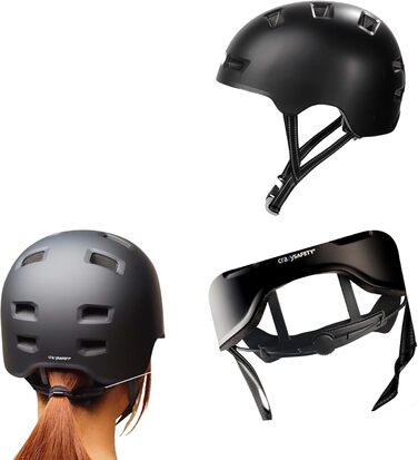 Захисний шолом Crazy Safety Rampage Orange Schlange для велосипеда, скейтборда, роликів і BMX, універсальний регульований для чоловіків, жінок і дітей, розмір M (54-57 см), помаранчевий зміїний дизайн