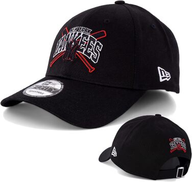Кепка New Era New York Yankees 39thirty Flexfit чорна - розтягувана, універсальний розмір