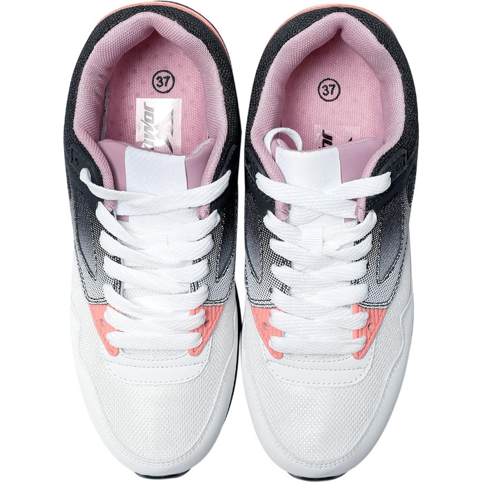 Жіночі кросівки JOMIX: спортивні, для бігу, антиковзкі, дихаючі, біло-фіолетові (41 EU)