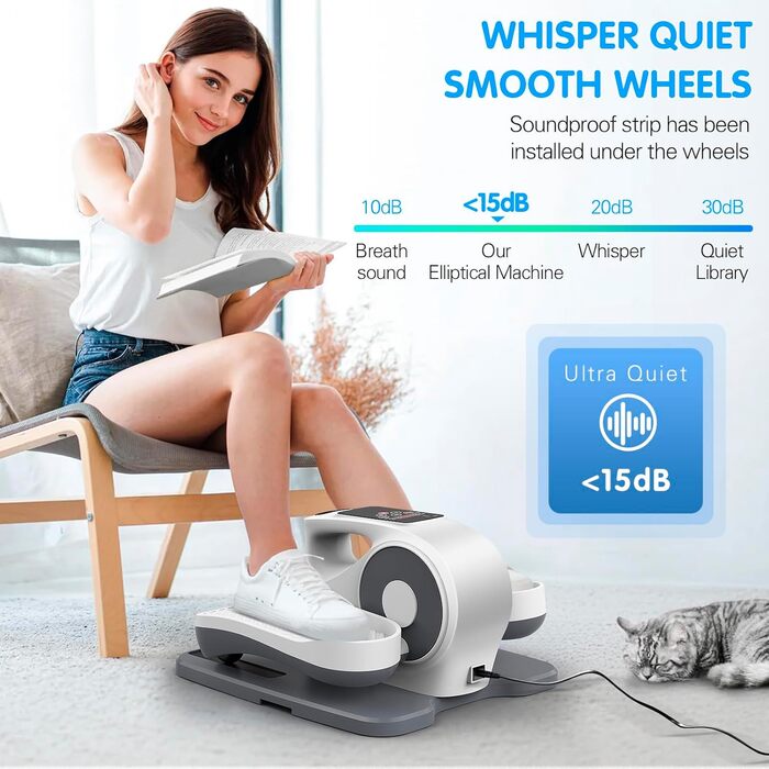 Електричний еліптичний тренажер Mini Crosstrainer для дому з екраном та пультом керування