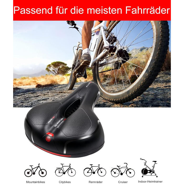 Велосипедний сідло Rarapop з Memory Foam: комфортне для MTB, шосе та міських велосипедів