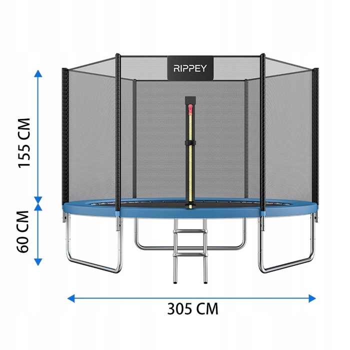 Батут із сіткою Rippey 305 см FT 10 (304-312 см)