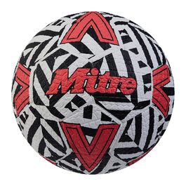 М'яч для футболу Mitre Street Soccer: міцний, для гри на твердих покриттях, білий/чорний/червоний