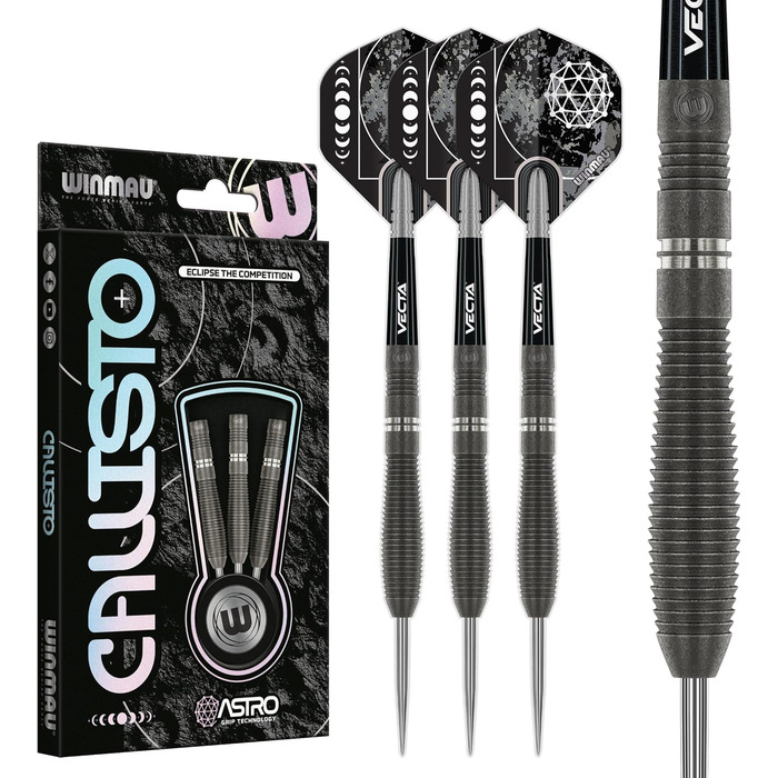 Дартс набір WINMAU Callisto 90% вольфрам, сталевий наконечник, професійний, з крилами та стрижнями, 22-26 г, 3 варіанти