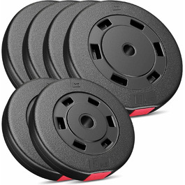 Набір пластикових дисків Hop-Sport 50 кг, 30/31 мм, 4×10 кг, 2×5 кг