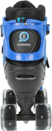 Інлайнери для дітей та дорослих: ролики для катання на роликах з великими колесами 76 мм, регульовані ролики для безпечного катання на вулиці, подарунок для дітей та підлітків, розмір M, червоно-чорний та синій