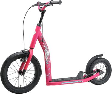 Самокат дитячий STAR SCOOTER City Kick Scooter 16 дюймів, рожевий, з повітряними колесами, регульована висота, для дітей від 8 років