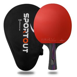 Ракетка для настільного тенісу Sportout Pro ITTF, професійна з чохлом для гри в приміщенні та на вулиці