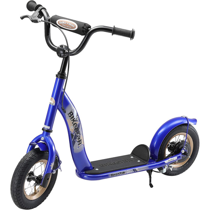 Дитячий роликовий самокат STAR SCOOTER з повітряними колесами, 10 дюймів, для хлопчиків та дівчаток 4-5 років (Блакитний)