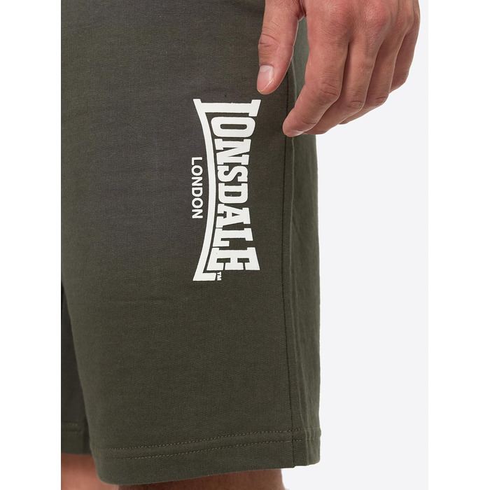 Чоловічі шорти Lonsdale Fringford класичного крою, колір олива/білий