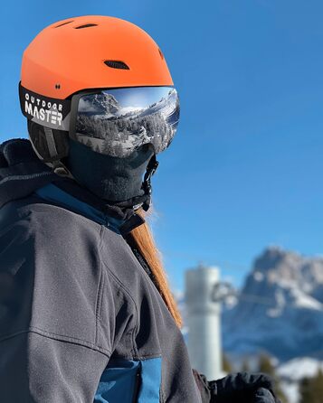Набір для сноубордингу та лижного спорту Outdooraster: шлем та маска (матовий помаранчевий, L)