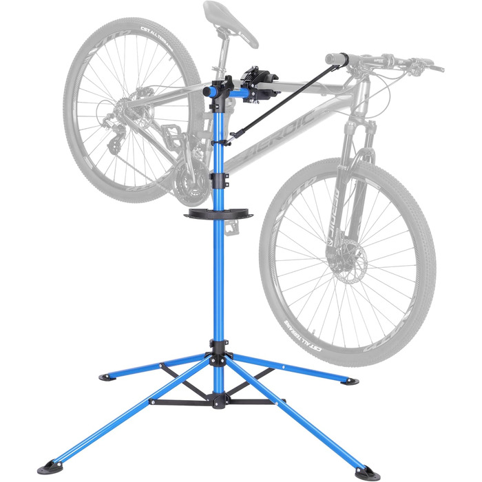 Підставка для ремонту велосипедів CXWXC - професійна, поворотна, складна, до 30 кг, з підсвічуванням та магнітним відсіком (Bleu)