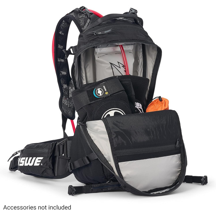 Рюкзак USWE Shred 25 л чорний для MTB, E-MTB, гірських велосипедів, преміум класу