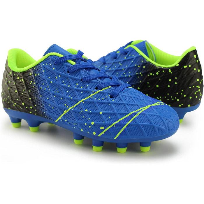 Дитячі футбольні бутси Hawkwell для твердого поля, чорно-зелені (30 EU, синьо-зелені)