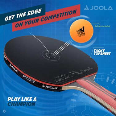 JOOLA Infinity Edge – професійна тенісна ракетка з Pro Carbon, чорна гума, для турнірів і тренувань, для просунутих гравців