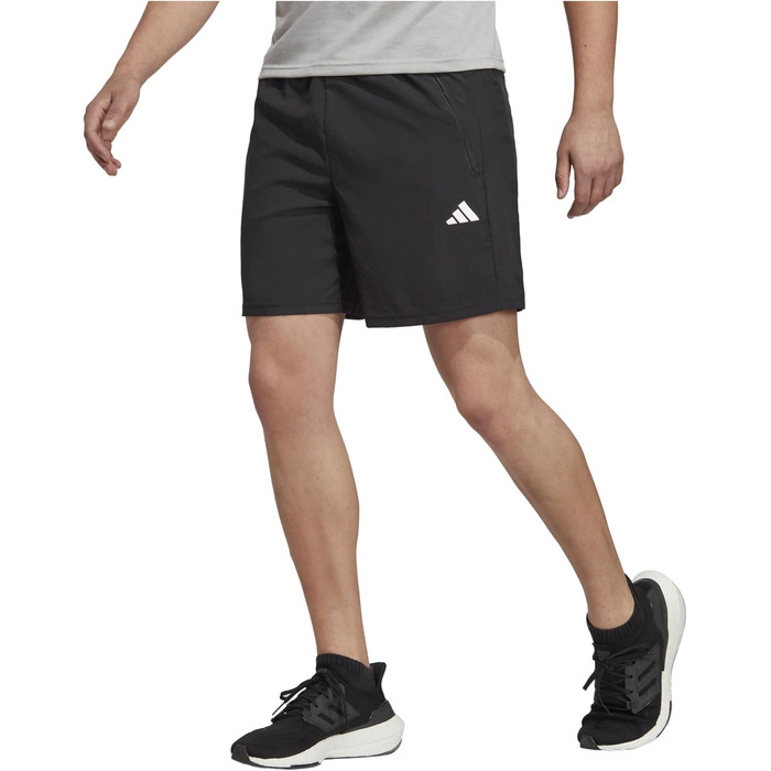 Чоловічі тренувальні шорти Adidas Train Essentials Woven, чорні з білим, 7 дюймів, розмір S