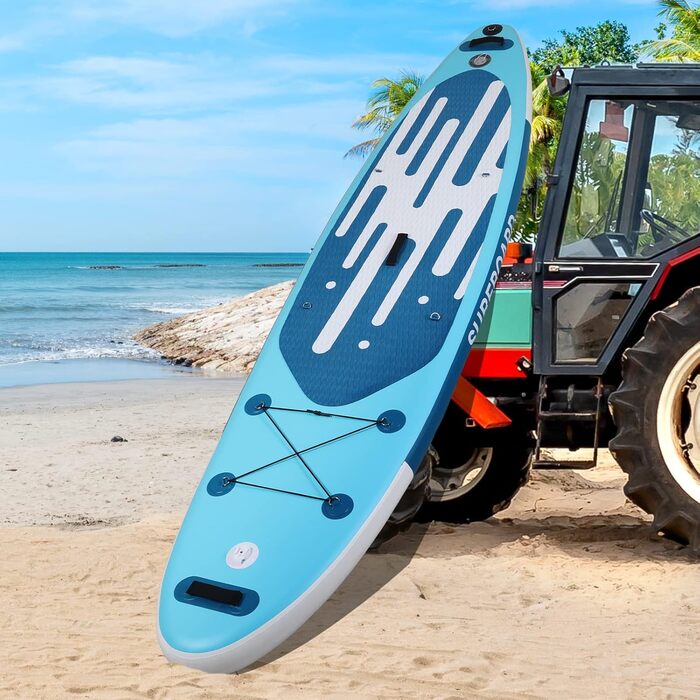 Надувна SUP-дошка YU YUSING 320/335x76x16,5 см з регульованим веслом, насосом, рюкзаком, страховочним шнуром, водонепроникною сумкою, для серфінгу, вантажопідйомність 150 кг
