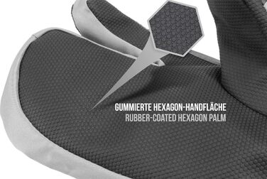 Зимові рукавички normani Apex утеплені ComforMax Classic до -35°C, крабовий стиль, сірі/чорні, XL