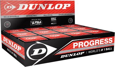 М'ячі для сквошу Dunlop Progress червоні, для любителів, 12 шт.