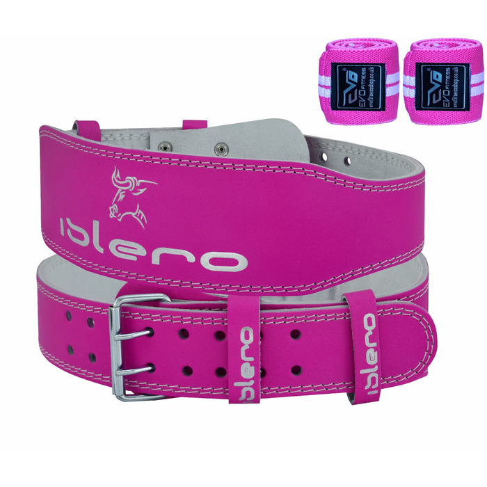 Жіночий шкіряний тренувальний пояс Islero рожевого кольору, 10,2 см, розмір XS