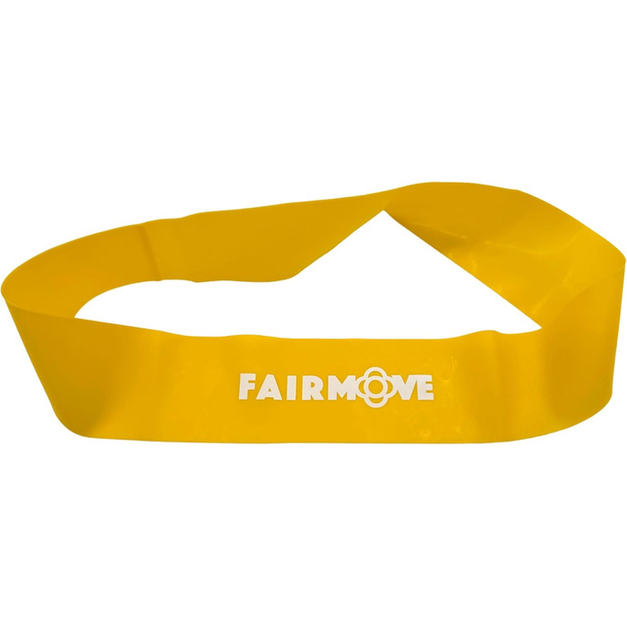 Гумові еластичні стрічки FAIR Move для фітнесу та йоги, 100% натуральний латекс, жовті (легкі, 1,5 кг опору)